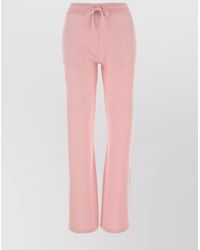 Versace - Wool Blend Ribbed Flared Leg Trousers - Lyst