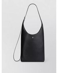 Courreges - Large Leather Tote Shoulder Bag - Lyst