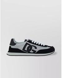 Dolce & Gabbana - Leather Mesh Low-Top Sneakers - Lyst