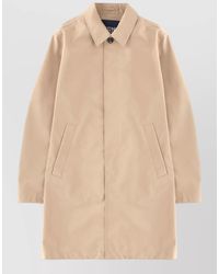 Herno - Long Collared Jacket Featuring Side Pockets - Lyst