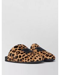 Givenchy - Label Flat Pony Effect Leopard Mules - Lyst