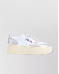 Autry - Leather Platform Low-Top Sneakers - Lyst