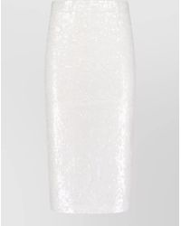 P.A.R.O.S.H. - High Waist Midi Skirt Sequin Detail - Lyst