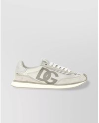 Dolce & Gabbana - Leather Mesh Low-Top Sneakers - Lyst