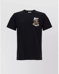 Moschino - Logo Print Cotton Short Sleeve T-Shirt - Lyst