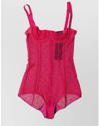 Dolce & Gabbana - Silk Blend Sleeveless Bodysuit - Lyst
