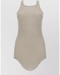 Rick Owens - Sleeveless Racerback Top Curved Hem - Lyst