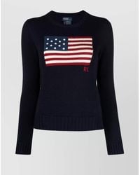 Polo Ralph Lauren - Cotton Flag Intarsia-Knit Jumper - Lyst