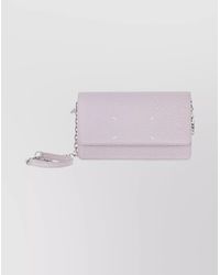 Maison Margiela - Leather Grained Wallet On Chain - Lyst