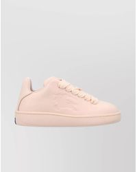 Burberry - Leather Low-Top Sneakers - Lyst