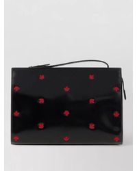 DSquared² - Maple Leaf Leather Clutch Top Handle - Lyst
