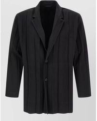 Homme Plissé Issey Miyake - Tailored Blazer Long Sleeves Notched Lapel Pleated - Lyst