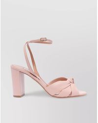 Aquazzura - Heeled Sandals With Ankle Strap And Knotted Detail - Lyst