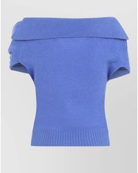 McQueen - Wrap Knit Jumper Boat Neck Trompe Loeil - Lyst