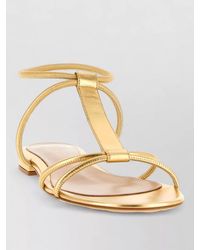 Gianvito Rossi - Lilo Sandals Open Toe Flat Sole Strappy - Lyst
