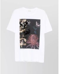 Dries Van Noten - Floral Print Cotton Short Sleeve T-Shirt - Lyst