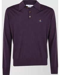 Vivienne Westwood - Wool Long-Sleeve Polo Sweater - Lyst