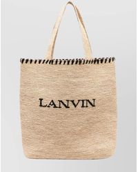 Lanvin - Cabas Raffia Tote Bag - Lyst