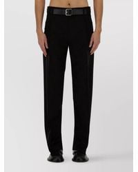 Moschino - Virgin Wool Regular-Fit Straight-Leg Trousers - Lyst