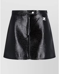 Courreges - Faux Leather A-Line Mini Skirt - Lyst