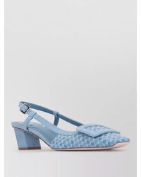 Roger Vivier - Slingback Pumps Pointed Toe Block Heel - Lyst