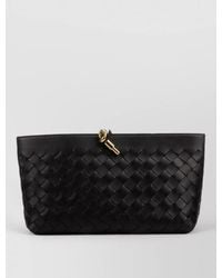Bottega Veneta - Rectangular Clutch Bag Woven Texture Hardware - Lyst