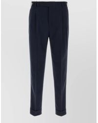 PT Torino - Cotton Blend Tailored Pants Front Pleats - Lyst