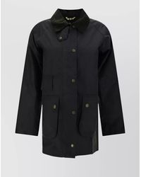 Barbour - Cotton Tain Wax Jacket With Velvet Collar - Lyst