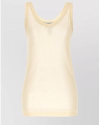 Lemaire - Silk Blend Seamless Ribbed Tank Top - Lyst