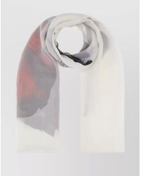 McQueen - Silk Printed Scarf - Lyst