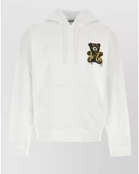 Moschino - Cotton Hooded Sweatshirt Long Sleeves Pocket - Lyst