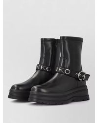 Pinko - Ankle Boots Chunky Heel Round Toe Design - Lyst