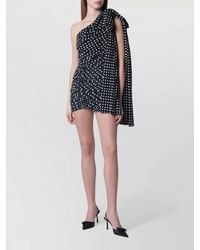 Patou - Polka Dot One-Shoulder Mini Dress - Lyst