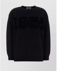 Max Mara - Cashmere Wool Oversized Ribbed Crewneck Sweatshirt - Lyst