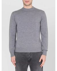 Ballantyne - Cross Neck Sweater Long Sleeves Ribbed Collar - Lyst