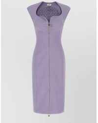 Elisabetta Franchi - Heart-Neckline Knee-Length Dress - Lyst