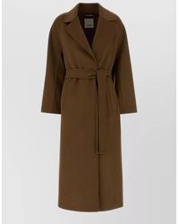 Max Mara - Wool Penelope Coat Belted Waist Long - Lyst