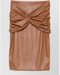 Elisabetta Franchi - Faux Leather High-Rise Midi Pencil Skirt - Lyst