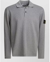 Stone Island - Knit Polo Long Sleeve Raglan Sweater - Lyst