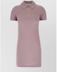 Palm Angels - Cotton Piqué Polo Mini Dress - Lyst