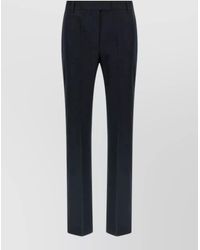 Max Mara - Tailored Pants Pressed Creases Belt Loops Pockets - Lyst