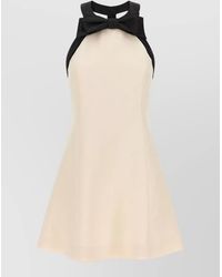 Valentino Garavani - Couture Crepe Dress Bow Halter Neckline - Lyst