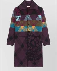 Dries Van Noten - Wool Alpaca Oversized Floral Patchwork Cardigan - Lyst