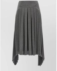 Jil Sander - Wool Pleated Skirt - Lyst