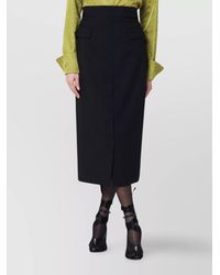 Dries Van Noten - Wool Mohair Midi Skirt - Lyst
