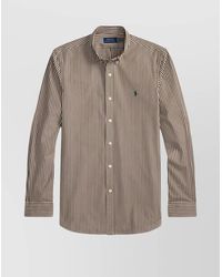 Polo Ralph Lauren - Striped Pattern Button-Down Collar Long Sleeves - Lyst