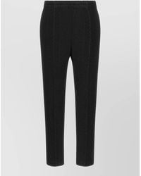 Issey Miyake - Cropped Pleated Straight-Leg Pants - Lyst