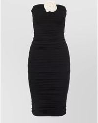 LaRevêche - Strapless Draped Midi Dress - Lyst