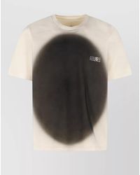 MM6 by Maison Margiela - Cotton T Shirt Short Sleeves Round Neck - Lyst