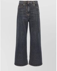 Etro - Jacquard Wide-Leg Jeans - Lyst